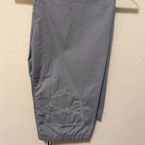 Light Gray Blue Sky Drawstring scrub Pants
